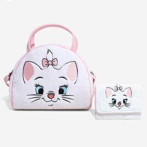 Loungefly Disney The Aristocats Marie Dome Crossbody Bag and Matching Wallet